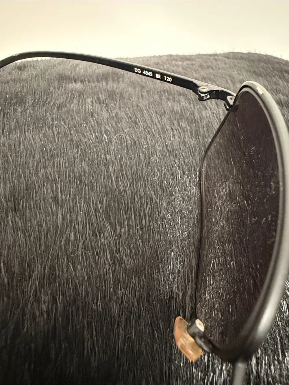 Vintage Dolce & Gabbana Black Metal Frame Sunglasses with Dark Smoke Lenses
